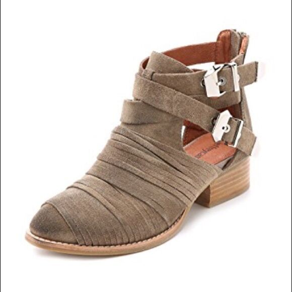 Jeffrey Campbell Nuestra Suede Cut Out Booties - Picture 1 of 7